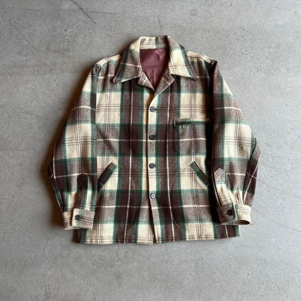 Vintage 60s Department Store Wool Button Up Jacket Size Large